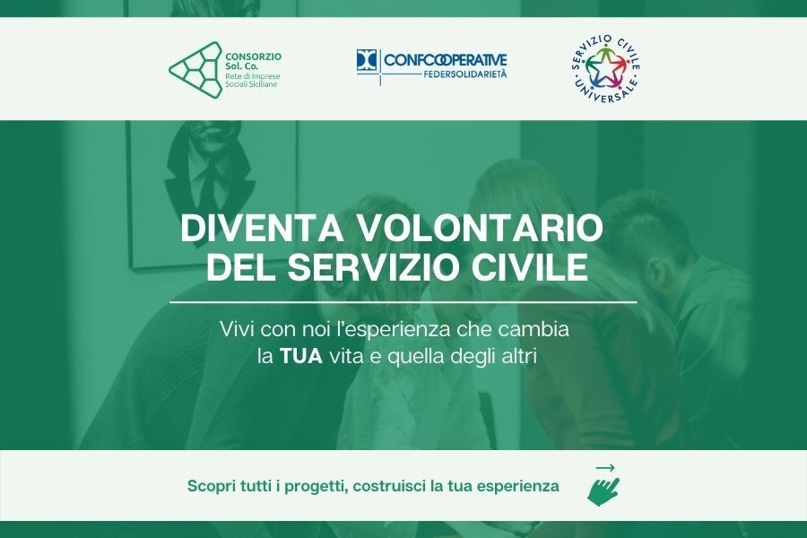 Sol.Co. cerca volontari in Sicilia per 5 progetti del Servizio Civile. C’è tempo fino al 9 marzo